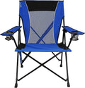 Kijaro Dual Lock Folding Camp Chairs - Versatile for Sports Outdoors &amp Lawns - Locks Positions - Maldives Blue