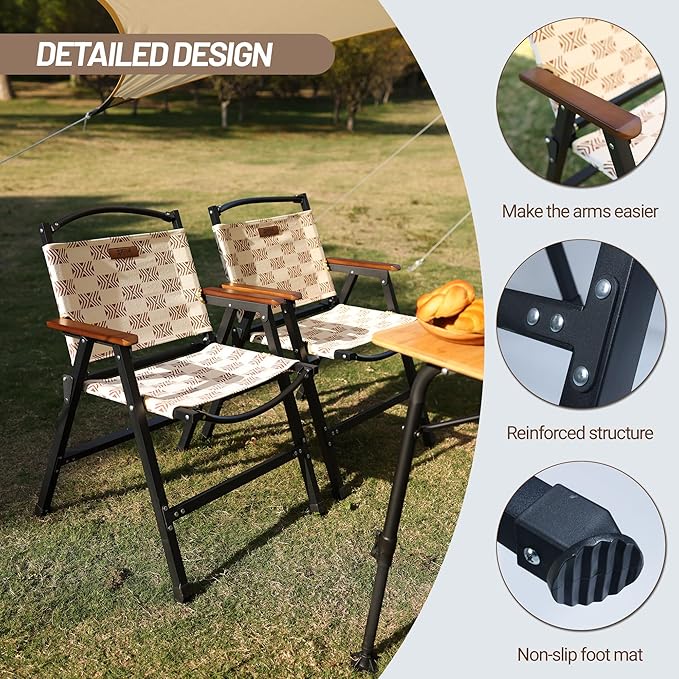 Folding Camping Chair Lightweight Portable Beach Chairs Armchairs Printed Canvas Perfect for Festivals Fishing Picnic Party Hiking (2)