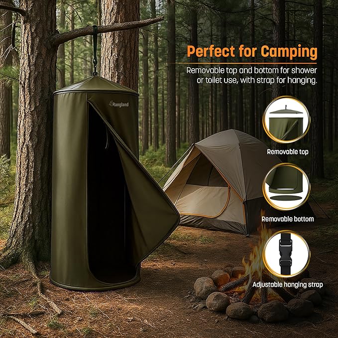 Portable Changing Room Tent - Instant Pop Up Privacy Pod with Suction Cup for SUV Liftgate for Camping Shower Beach and Toilet Stall (Carrying Bag Included) Green