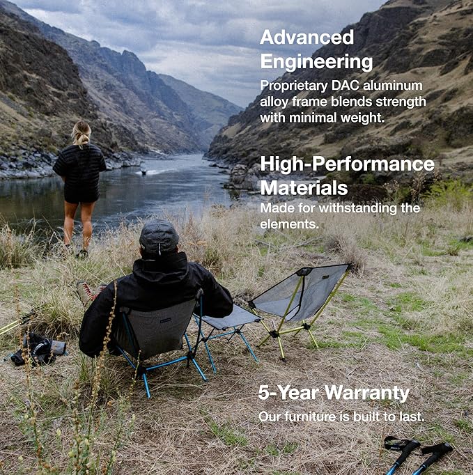 Helinox Chair Zero LT 1.12 lbs Lightweight Camping Chair Durable Ripstop Compact Size Portable and Packable Seat Strong and Ultralight Frame Backpacking Travel Essential Cyan