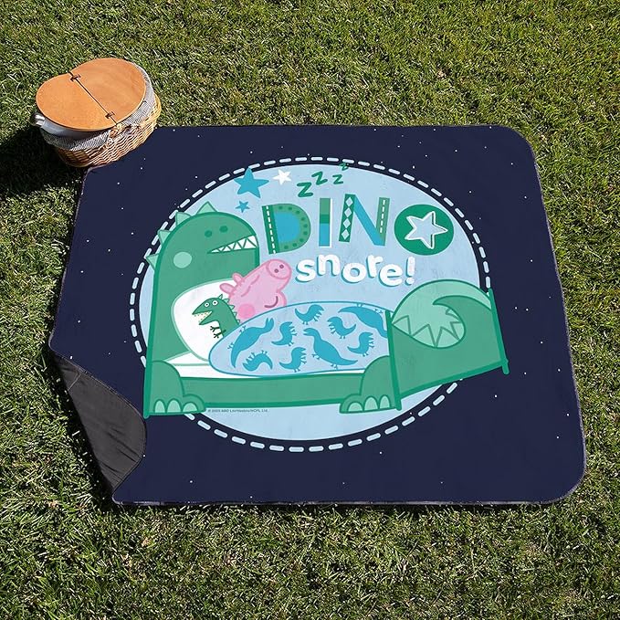 CafePress Peppa Pig: Dino Snore 50 x 60 Water-Resistant Outdoor Blanket