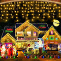 Hezbjiti 800LED Ice Lights 66FT Christmas Lights String Lights Outdoor Decoration 8 Modes 75 Drops Fairy Lights for Eaves Party Yard Garden Xmas Decor