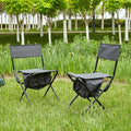 2-Piece Folding Outdoor Chair with Storage Bag Portable Chair for Indoor Outdoor Camping Picnics and FishingGrey