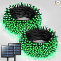JMEXSUSS 2 Pack Solar String Lights Outdoor Waterproof Total 400 LED 151FT Solar Christmas Lights Outdoor 8 Modes Christmas Light for Outside Patio Yard Tree Decorations Green