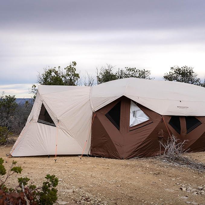 Gazelle Backcountry™ T10 Vestibule – 39 sq. ft. Enclosed Extension Room for Backcountry T10 Shelter Ripstop Polyester Construction Zippered Panels Includes All Terrain Stakes GBCA01