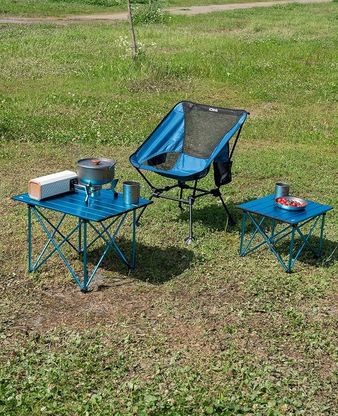 iClimb 1 Hooded 3M Thinsulate Insulation Warm Blanket and 1 Anti-Sinking Large Feet Chair Bundle Ultralight Compact for Adults Outdoor Backpacking Hiking Camping Beach Concert