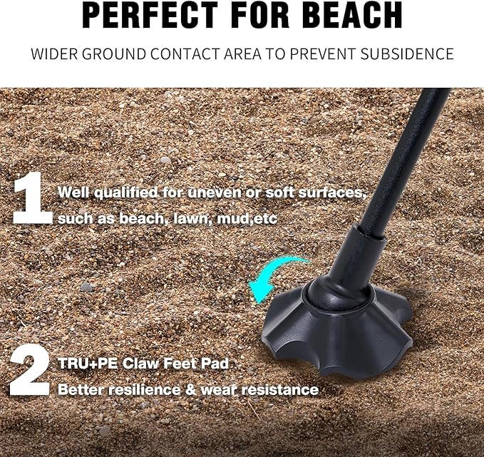 MOON LENCE Portable Camping ChairLightweight Backpacking Hiking ChairsCompactFoldablewith Anti-Sinking Large Feet for Beach330 lbs Capacity (Black Standard)
