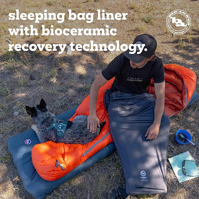 Big Agnes UL Recovery Sleeping Bag Liner - Ultralight Backpacking Gear Celliant Technology Lightweight Compact