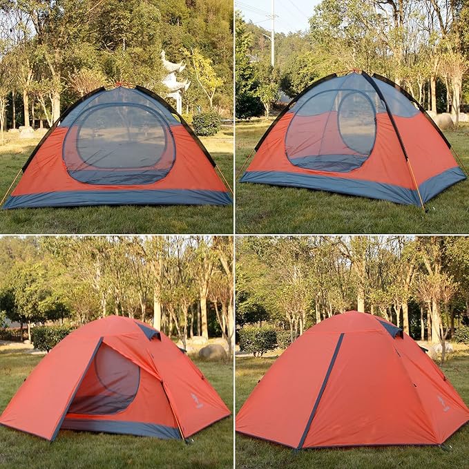 HILLMAN 1/2/3/4 Person Tents for Camping Instant Lightweight Backpacking Tents Easy Set Up Waterproof Family Camping Tent with Rainfly &amp Carry Bag Portable Dome Tent for Camping Hiking &amp Trave