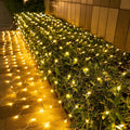 JOYIN 360 LED Christmas Net Lights 16.4X 6.5FT Christmas Mesh Lights with 8 Modes Connectable Waterproof for Bushes Trees Yard Indoor Outdoor Xmas Decorations (Warm White)