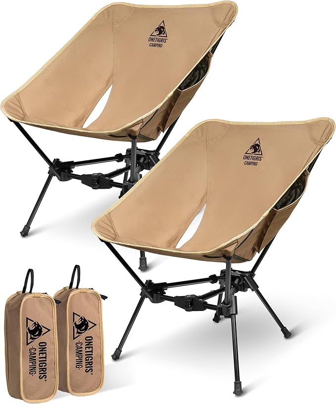 ONETIGRIS 2 Pack Tigerblade Camping Chair Lightweight Folding Backpacking Hiking Compact Portable 330 lbs Capacity