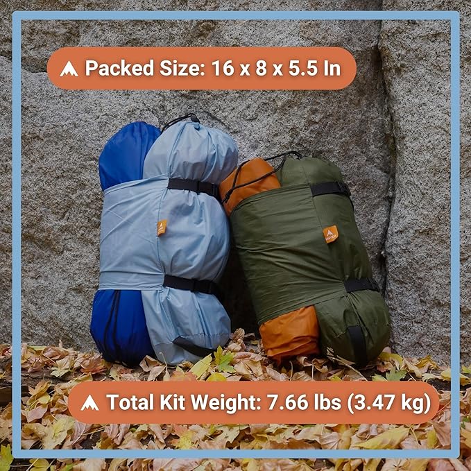 Haven Tents Lay Flat Hammock Tent - Waterproof Camping Hammock with Mosquito Net Insulated Pad and Rainfly - Haven Tent Haven XL Haven Safari