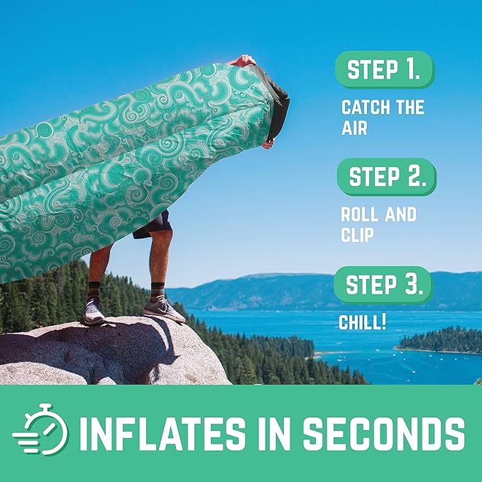 Chillbo Lazybone Inflatable Lounger - Ultimate Inflatable Couch for Maximum Chill - The Perfect Blow Up Couch for Music Festivals Or Lounger for Camping