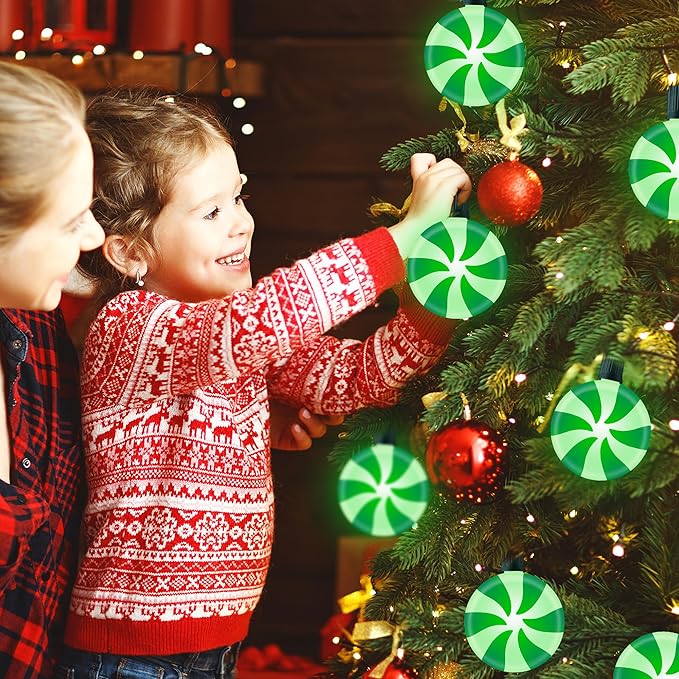Ultimate Unicorn Christmas Lollipop Pathway Lights for Christmas Decoration 10 LED Christmas Peppermint String Lights Green Lollipop Pathway Lights with Stakes for Garden Christmas Decor