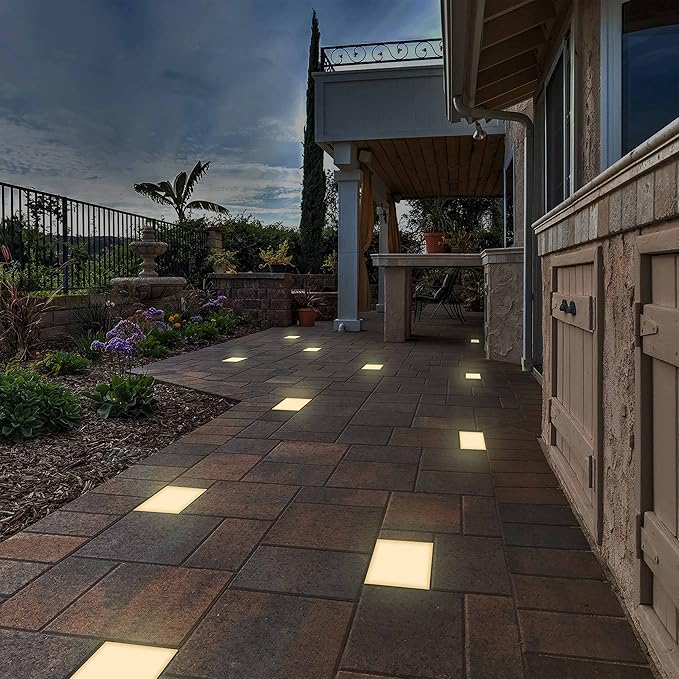 LUMENGY Paver Light 6X9 Inch (5.82 x 8.85 inches) 2700K Brick Lighting for Pavers Driveways Pathways Patios Inground &amp Garden 12V Waterproof Drive-Over Rated