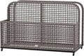 Pool Float Transport Caddy 43.25 Lx22.5 Wx28 H – PE Rattan Basket + Structural Steel FFor rame 4-Wheel Lock System Light Gray