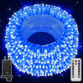 Christmas Lights Outdoor Waterproof 196 FT 600 LED String Lights with Remote8 Modes Christmas String Lights Plug in Twinkle Fairy Light for Party Holiday Decor (Blue)