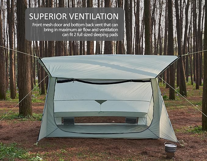 Sirius Two Ultralight Backpacking Tent 2 Person Trekking Pole Waterproof Compact Single Wall Bushcraft Shelter for Camping Hiking Kayaking