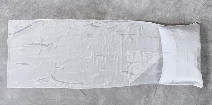 Single Pure Silk Sleeping Bag Liner for Camping Hiking Hostel Travel…