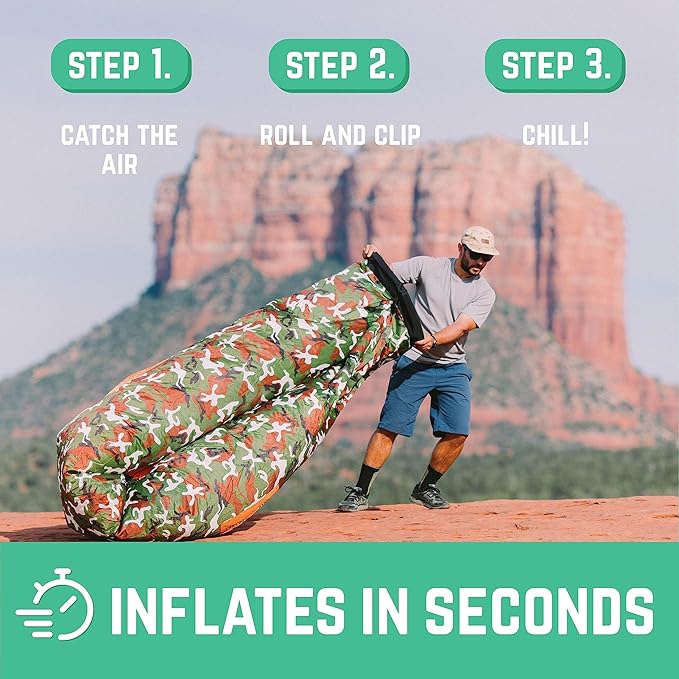 Chillbo Lazybone Inflatable Lounger - Ultimate Inflatable Couch for Maximum Chill - The Perfect Blow Up Couch for Music Festivals Or Lounger for Camping