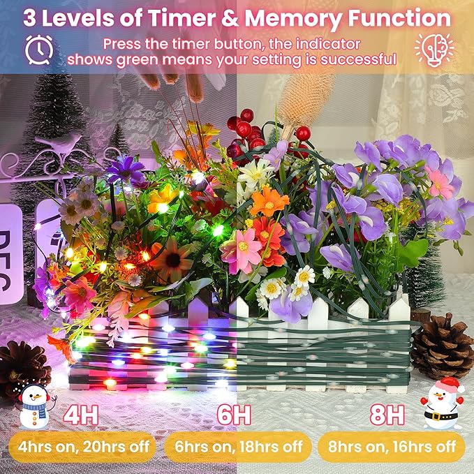 492FT 1500 LEDs String Lights with Remote Dimmable 8 Modes Timer &amp Memory Function Fairy Rope Lights for Christmas Holiday Party-Multicolor