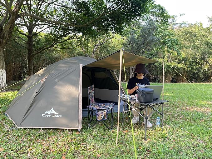 ThreeBears 2-Person Camping Tent Waterproof &amp Windproof Lightweight Backpacking Tent for Hiking Camping Mountaineering &amp Travel - Durable &amp Easy Setup