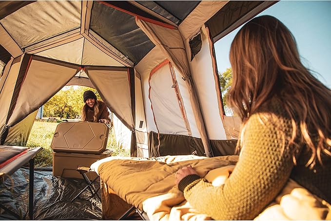 Bushnell Instant Tent | 6 Person / 9 Person / 12 Person Shield Series Instant Tents Cabin Design Perfect for 3 Season Family Camping Hunting and Fishing with Fast Setup | Instant Tents Cabin Design