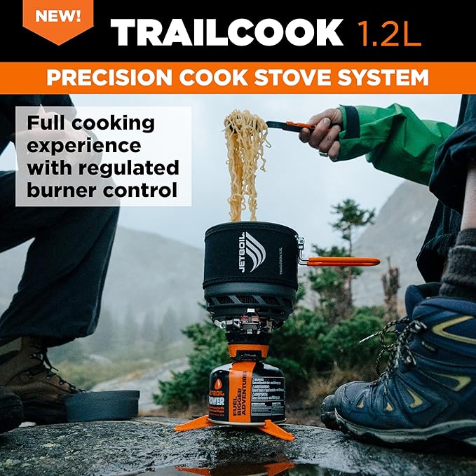 Jetboil TrailCook 1.2L Camping and Backpacking Stove Cooking System with Adjustable Heat Control New for 2026