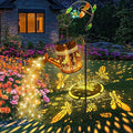 Solar Lights Outdoor Garden Decor Dragonfly Hanging Watering Can Landscape Lights Waterproof Yard Decorations for Outside Porch Patio Backyard Gardening Gift for Mom Grandma Women Birthday