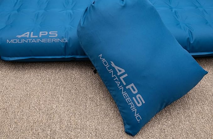 ALPS Mountaineering Vertex Air Bed Twin or Queen Inflatable Mattress Versatile Pump Included
