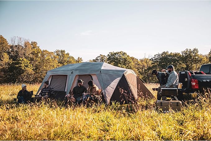 Bushnell Instant Tent | 6 Person / 9 Person / 12 Person Shield Series Instant Tents Cabin Design Perfect for 3 Season Family Camping Hunting and Fishing with Fast Setup | Instant Tents Cabin Design