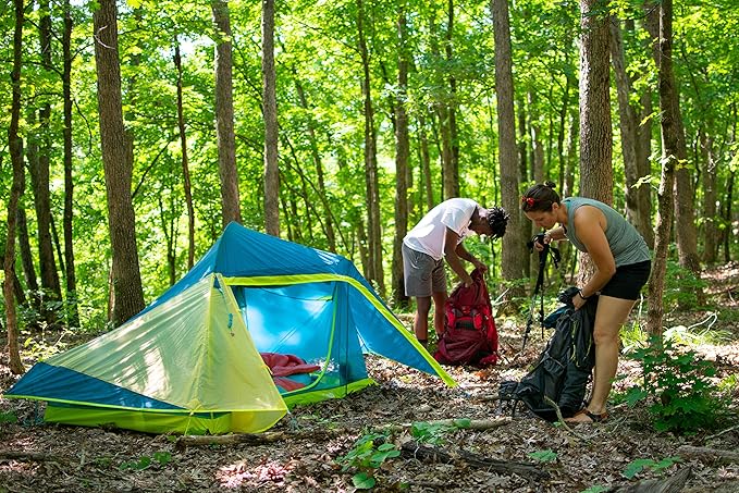 ust highlander 2-person backpacking tent with ultra light design and heavy duty non-free standing waterproof construction for bikepacking yakpacking camping and hiking