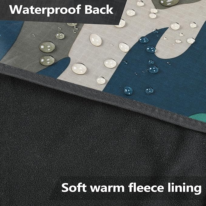Catalonia Waterproof Stadium Blanket Windproof Wearable Poncho for Football Sideline &amp Sports Events for Fans Portable Durable Outdoor Blanket for Camping &amp Tailgating