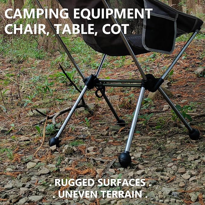 20mm Dining Chair Feet Anti Sinking 4pcs Big Agnes/Helinox/Folding Chair Accessories Patio Furniture Protector Caps Metal Bar Stool Floor Protectors Chair Leg Caps