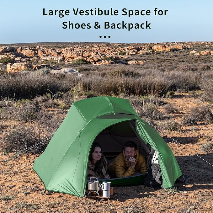 Naturehike Cloud Up 3 Person Backpacking Tent with Footprint - 3 Season Free Standing Lightweight 3 Person Camping Tent | with Footprint Free Standing Dome Camping Hiking Waterproof