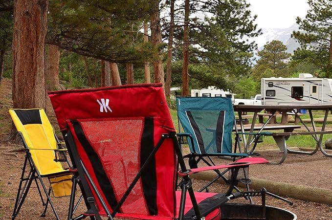 Kijaro XXL Dual Lock Portable Camping Chair - Supports Up to 400lbs - Enjoy The Outdoors in a Versatile Folding Sports &amp Outdoor Chair