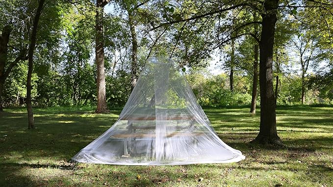 Coghlan's Traveler's Circular Mosquito Net – Lightweight Insect Protection for Camping Travel and Outdoor Use – Includes Carry Bag Twine Hooks Anchors Nails – 78 x 32 x 58