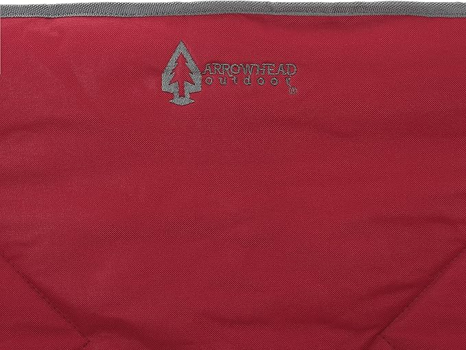 ARROWHEAD OUTDOOR Portable Folding Double Duo Camping Chair Loveseat w/ 2 Cup &amp Wine Glass Holder Carrying Bag Supports up to 500lbs