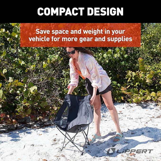 Lippert Baja™ Compact Camping Chair - Dark Grey