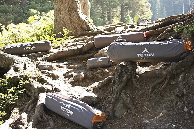 Teton Camping Seat Cushion Stadium Seat Office Chair Car Pad Inflatable Orange