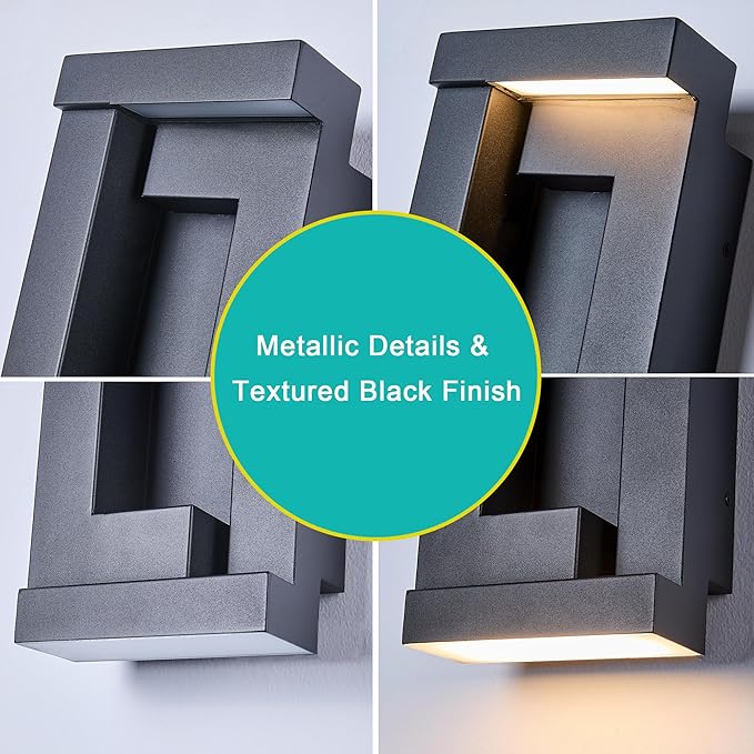 Dusk to Dawn Outdoor LED Wall Lights Exterior Front Porch &amp Patio Light Photocell Sensor Wall Sconce Lamp IP65 Waterproof Anti Rust Outside Lighting for House Doorway Garage