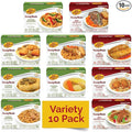 KJ Poultry Kosher Ready Meals - (10 Pack Variety - Beef Chicken &amp Turkey) Prepared Entree Fully Cooked Shelf Stable Microwave Dinner Travel Military Camping Emergency Survival Protein