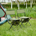 2-Piece Folding Outdoor Chair with Storage Bag Portable Chair for Indoor Outdoor Camping Picnics and FishingGreen