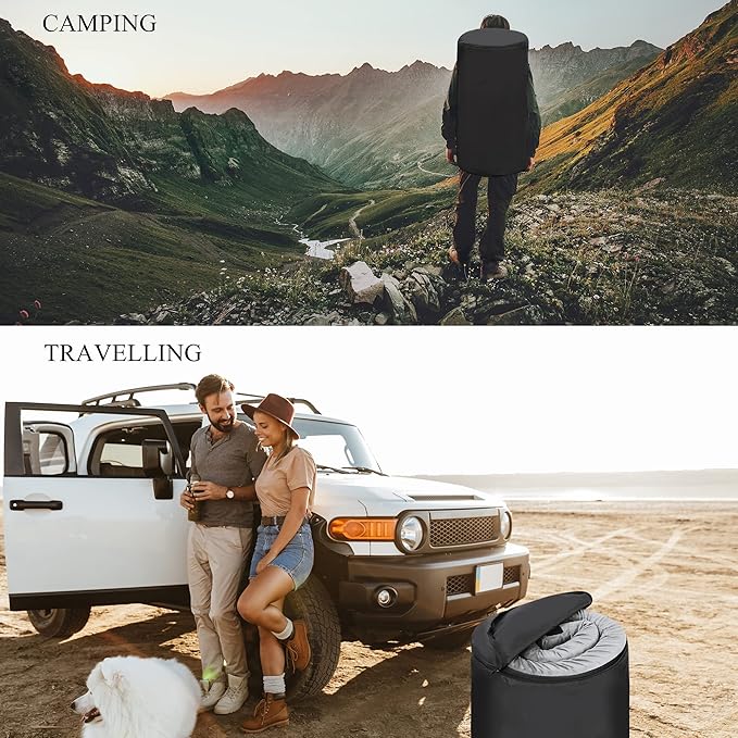 Betterhood Memory Foam Camping Mattress | Potable Backpacking Sleeping Pad W/Waterproof Cover &amp Carry Bag | Roll Up Cot Mattress for Floor TravelCamping | Kids Single or Twin