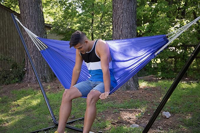 Stansport Malibu Packable Nylon Hammock Royal Blue 85 x 59-Inch