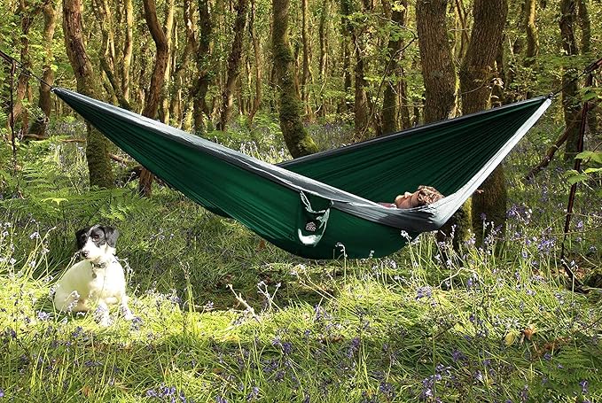 Camping Hammock 500 lb Capacity – Portable Double Hammock with Tree-Friendly Straps and Carabiners Lightweight for Backpacking Hiking Travel Beach Backyard