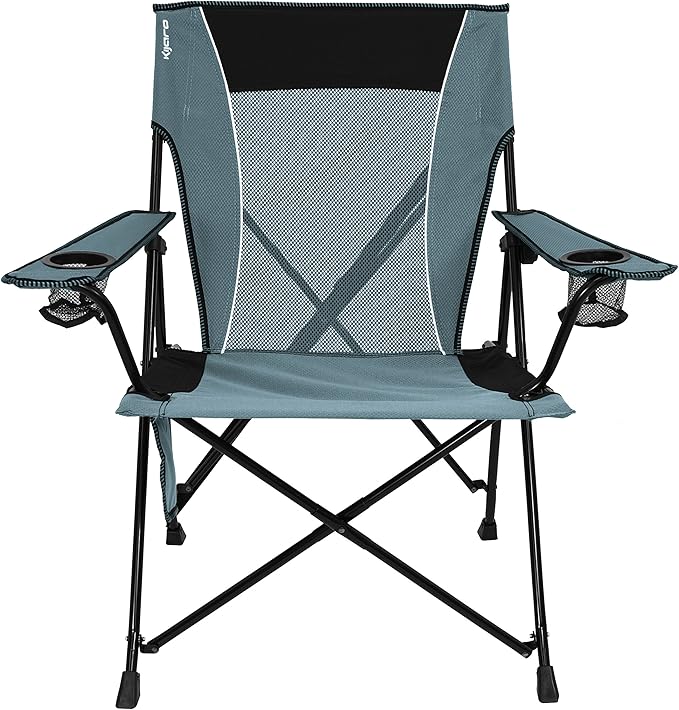 Kijaro Portable Camping Chairs - Enjoy the Outdoors with a Versatile Folding Sports Chair for Outdoor &amp Lawn - Dual Lock Feature Locks Position – Hallet Peak Gray