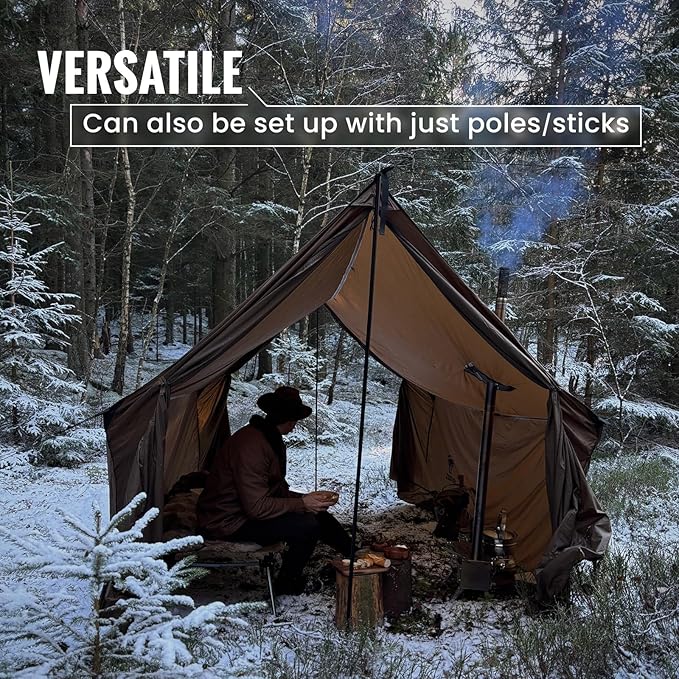 OneTigris TEGIMEN Hammock Hot Tent with Stove Jack - Spacious Versatile Wall Tent with Snow Skirt - 3000mm Waterproof