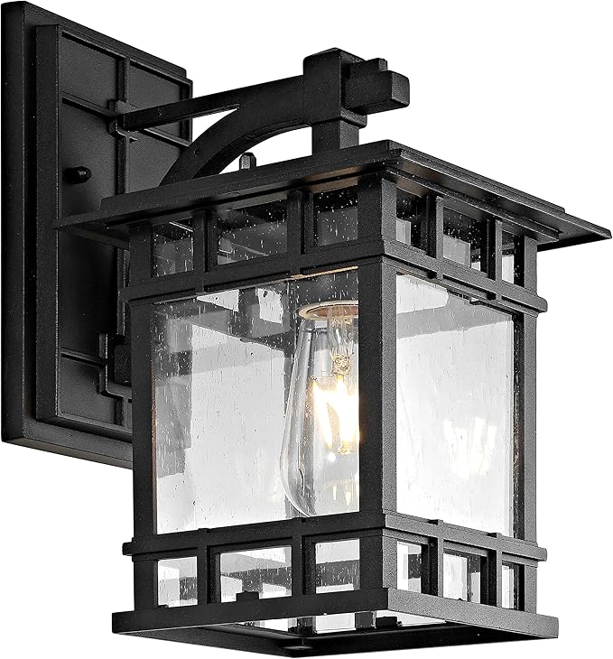 SAFAVIEH PLT4013A Lighting Grayter Black Wall (LED Bulb Included) Outdoor Lantern
