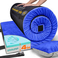 Extra Thick GAIALOOP 4 INCH Memory Foam Camping Mattress Roll Up Floor Sleeping Mat Camp Cot Mattress Pad Travel Camping Couch Bed for Guest Adults Side Sleepers
